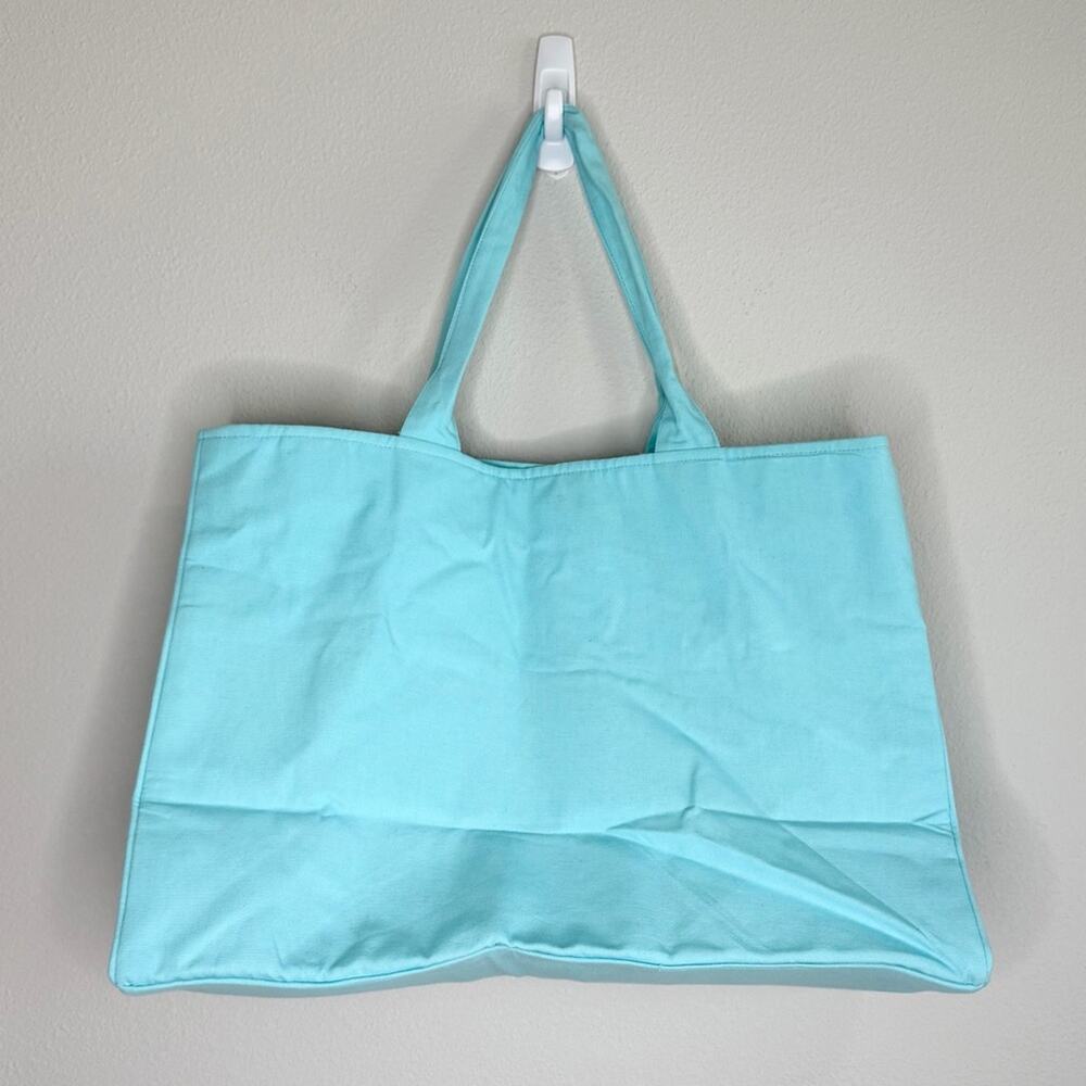 Debbie Katz South Beach Blue Cotton Tote Bag NWT - Picture 3 of 5